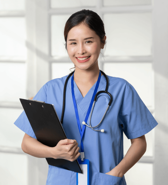 Care team member smiling