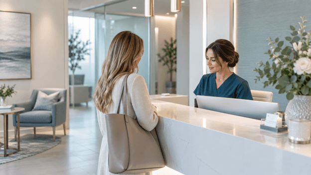 Reception at Genesis Laser Health clinic